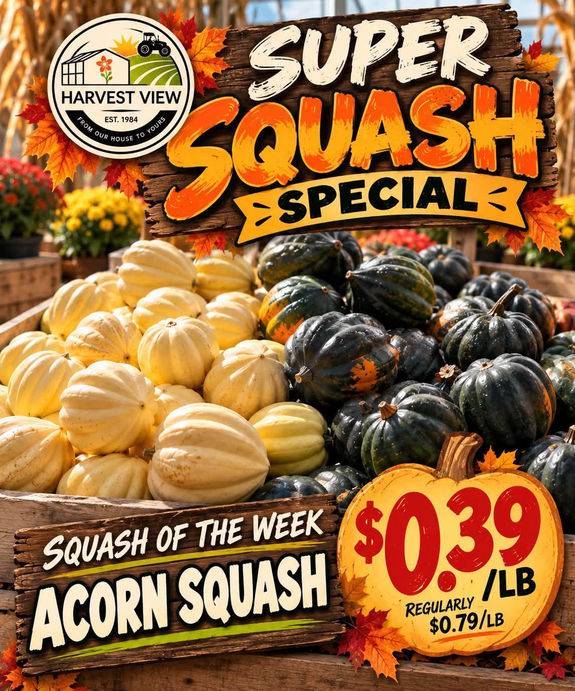 Acorn Squash $0.39/lb